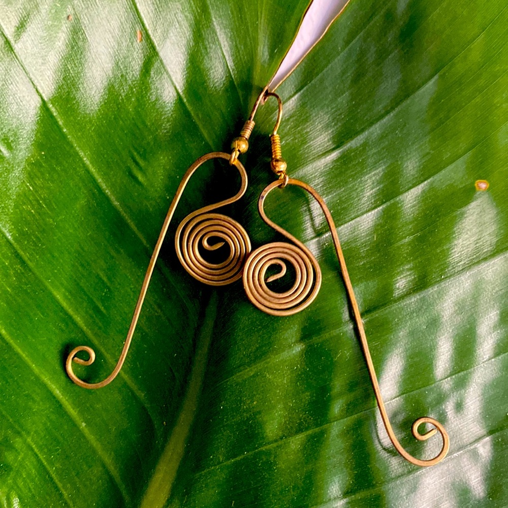 Funky swirl earrings